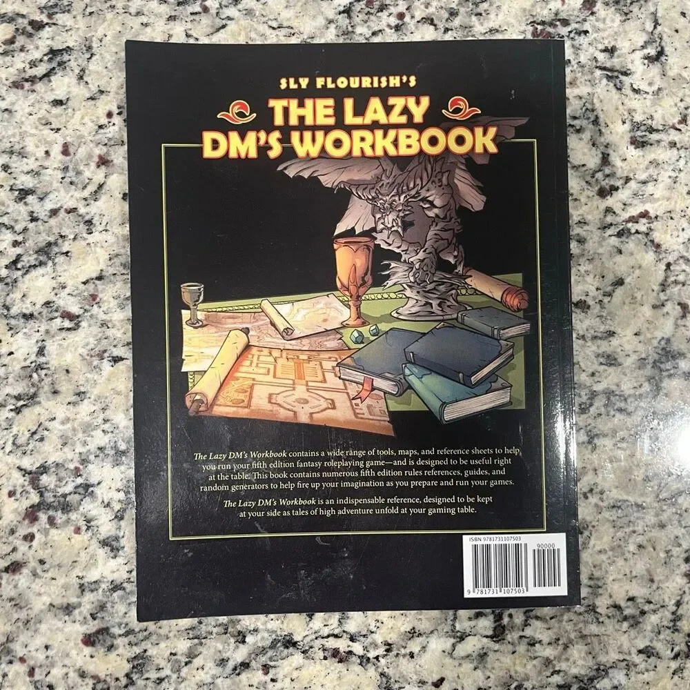 Sly Flourish The Lazy DM's Workbook D&D 5E TTRPG Tables Lairs Michael Shea